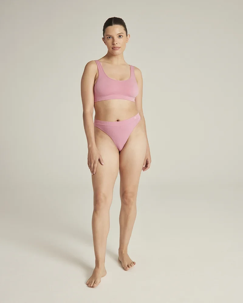 Nudea - Nahtloses TENCEL™ Crop-Top in Rosenrosa