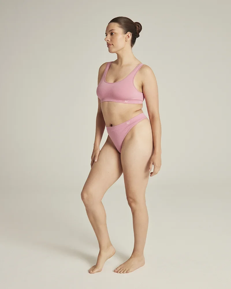 Nudea - Nahtloses TENCEL™ Crop-Top in Rosenrosa