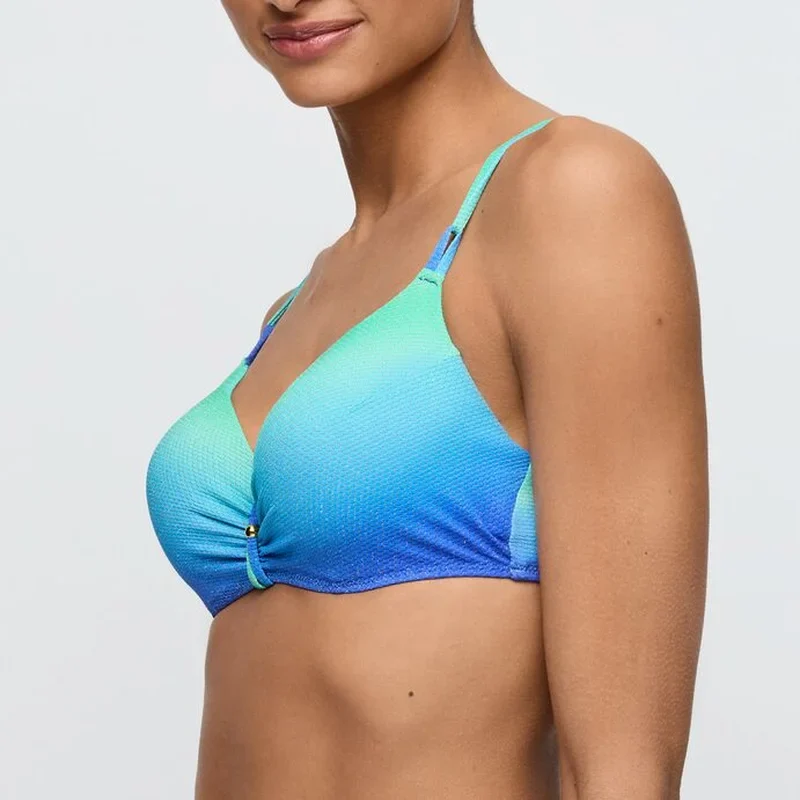 Marie Jo Swimwear - Nusa Dua Gepolstertes Bikini-Oberteil mit tiefem Ausschnitt, Meereslandschaft