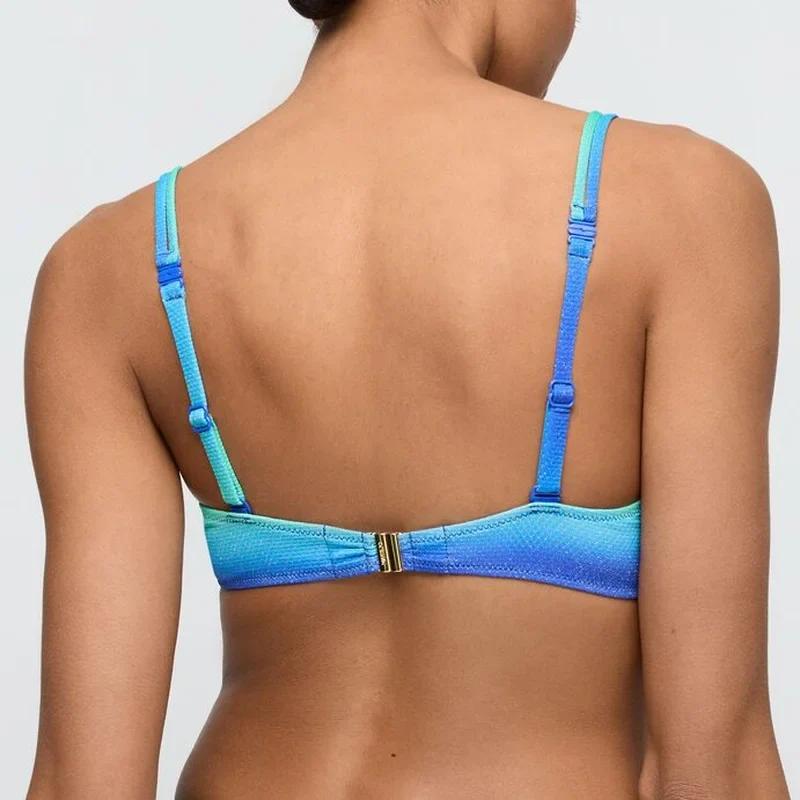 Marie Jo Swimwear - Nusa Dua Gepolstertes Bikini-Oberteil mit tiefem Ausschnitt, Meereslandschaft