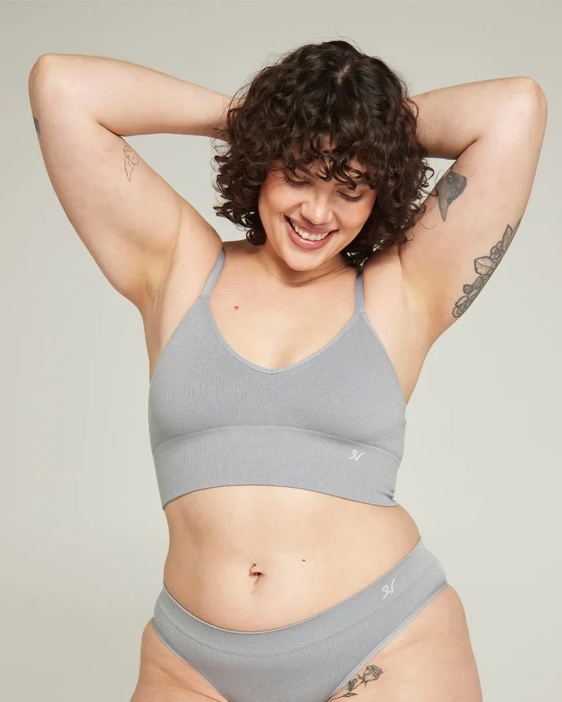 Nudea - TENCEL Nahtloses Bralette Sturmgrau