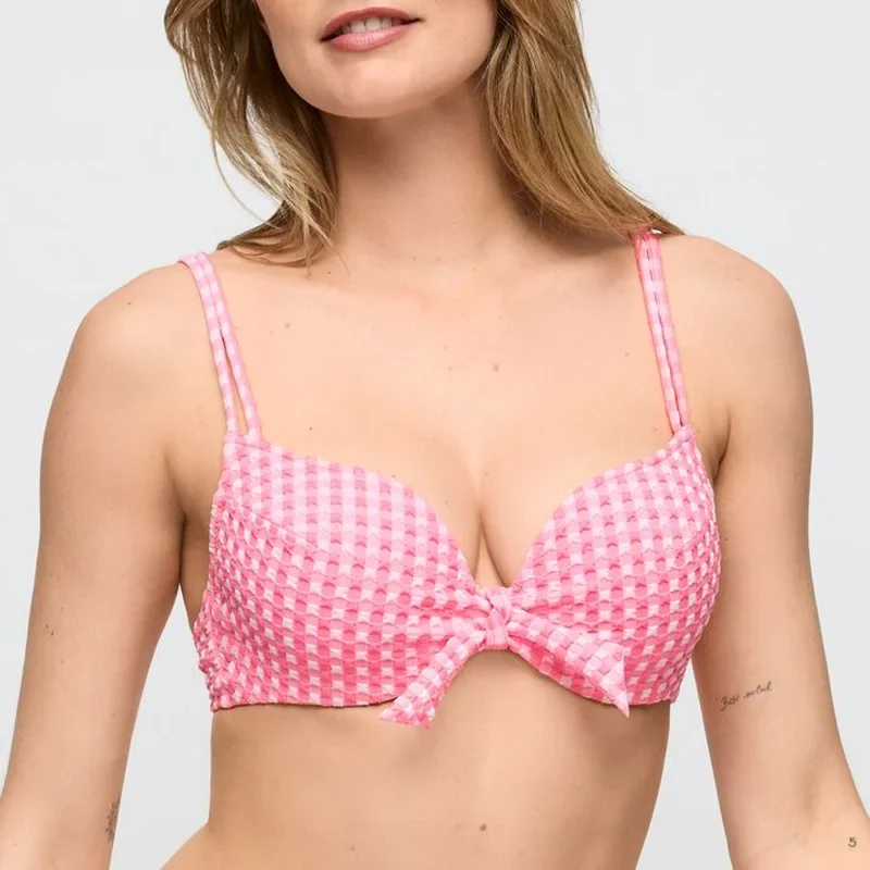 Marie Jo Swimwear - Mary Lynn Gepolstertes Bikini-Oberteil Herzform Rosen-Gingham