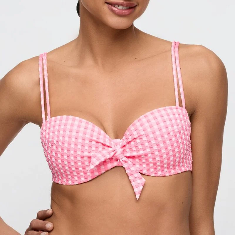 Marie Jo Swimwear - Mary Lynn Gepolstertes Balconette-Bikini-Oberteil Rose Vichy