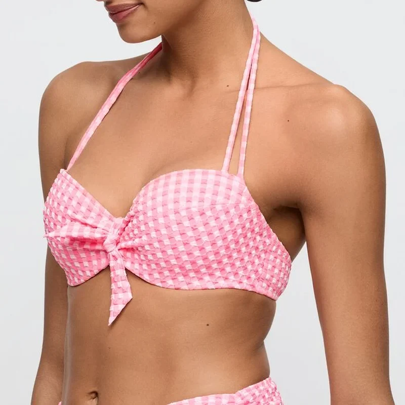 Marie Jo Swimwear - Mary Lynn Gepolstertes Balconette-Bikini-Oberteil Rose Vichy