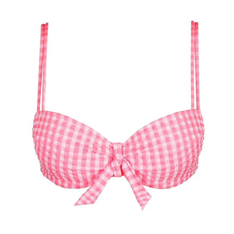 Marie Jo Swimwear - Mary Lynn Gepolstertes Balconette-Bikini-Oberteil Rose Vichy