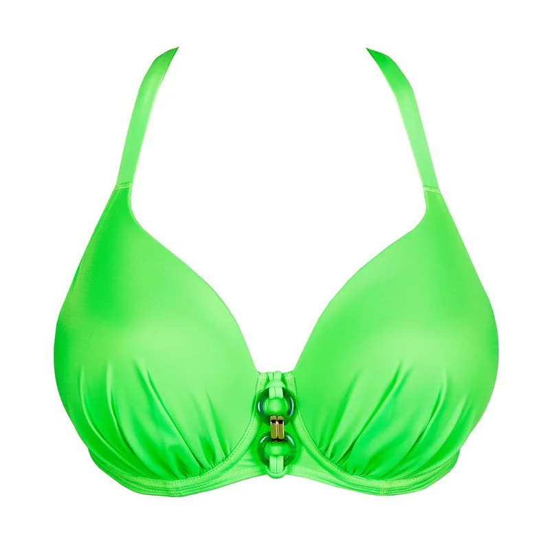 PrimaDonna Swimwear - Pilon gepolstertes herzförmiges Bikini-Oberteil Neon Lime