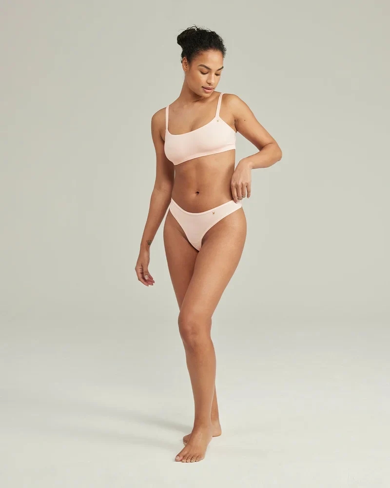 Nudea - Stretch-Tanga, Farbe: Blush Pink