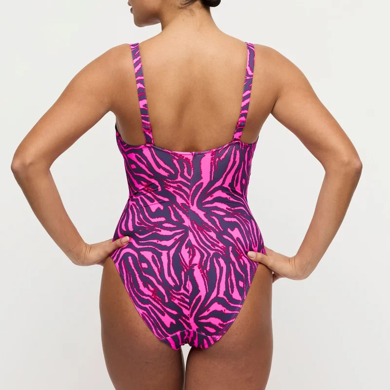 PrimaDonna Swimwear - Malabo Plunge Badeanzug kabellos Hot Pink Zebra