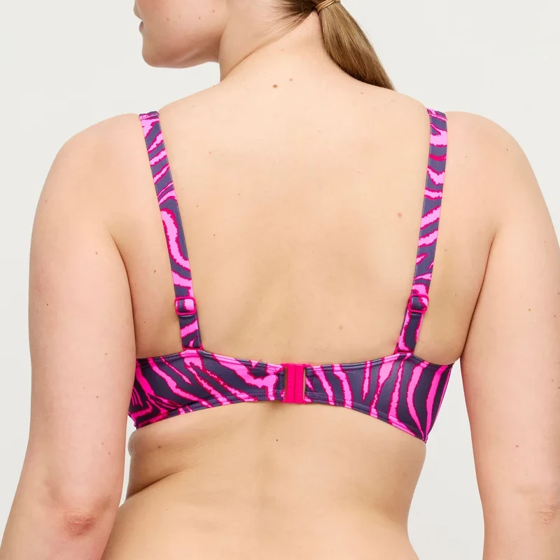 PrimaDonna Swimwear - Malabo Gepolstertes Bikini-Oberteil mit tiefem Ausschnitt, Pink Zebra