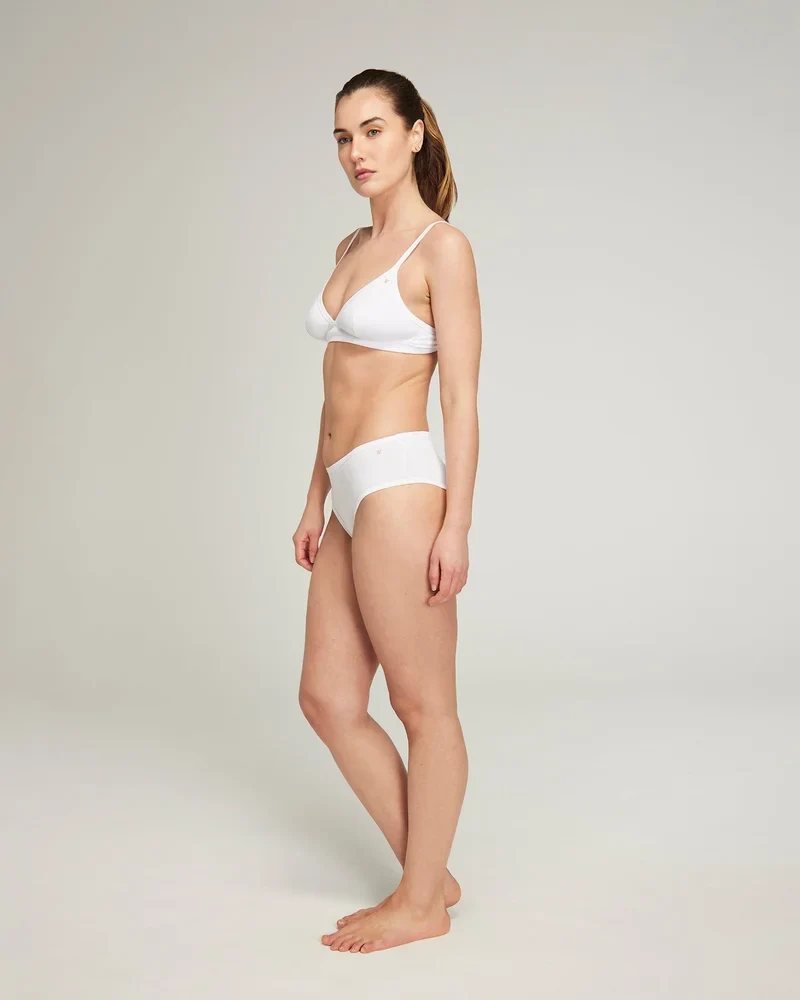 Nudea – Bio-Baumwoll-Midi-Slip, 2er-Pack, Weiß