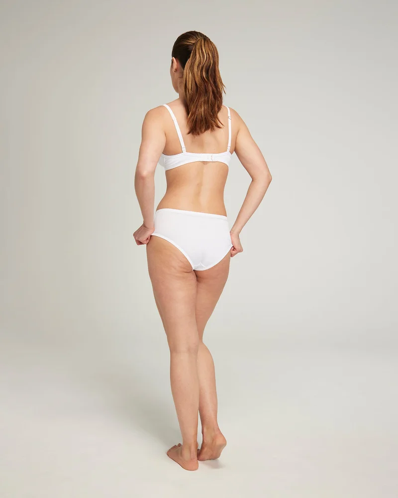 Nudea – Bio-Baumwoll-Midi-Slip, 2er-Pack, Weiß