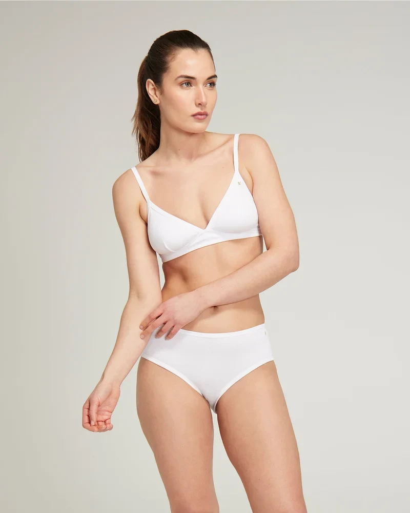 Nudea - Easy Does It Bralette aus Bio-Baumwolle, Weiß