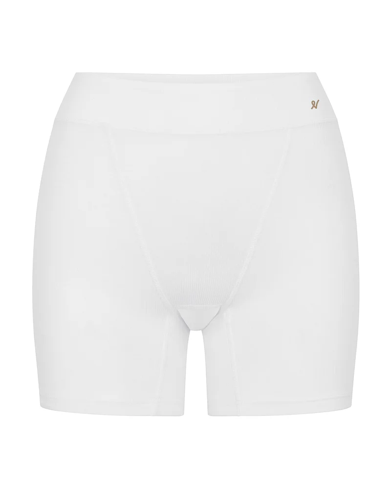 Nudea - Boyfriend-Boxershorts aus Bio-Baumwolle, Weiß