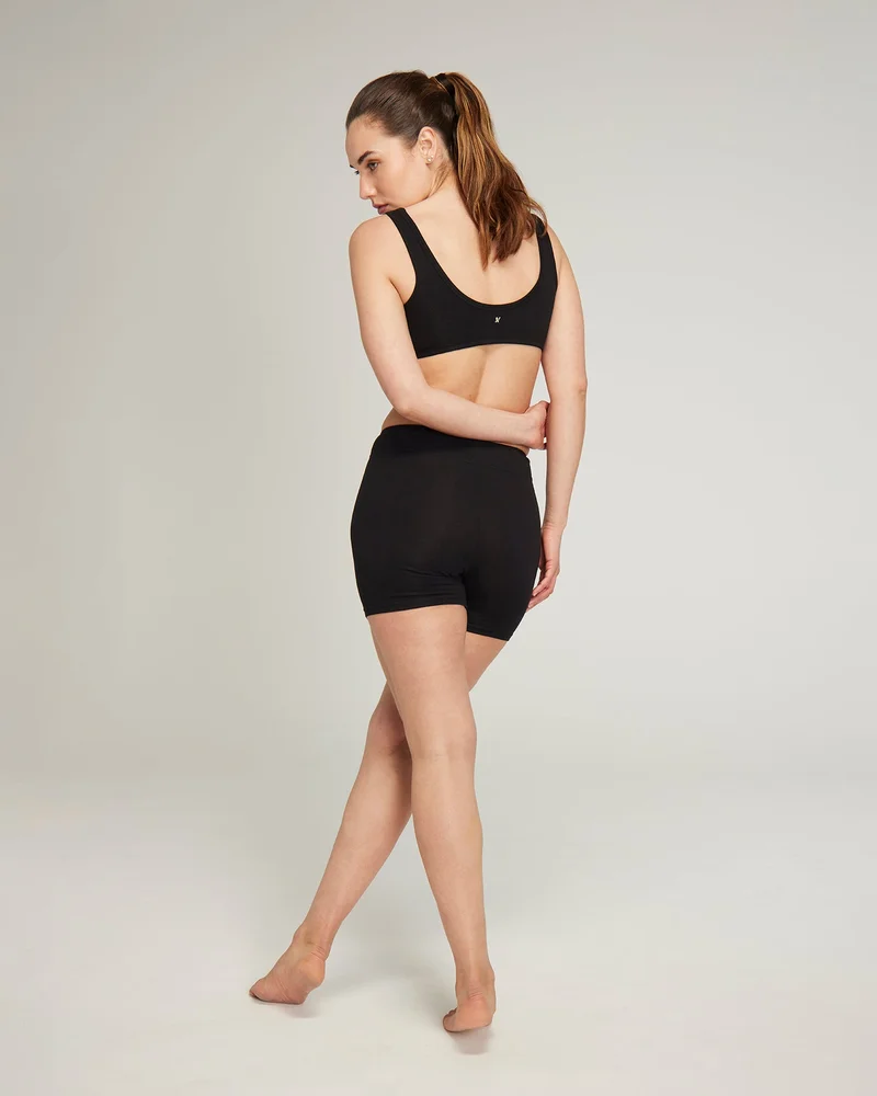 Nudea - Boyfriend-Boxershorts aus Bio-Baumwolle, Schwarz