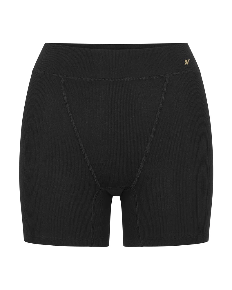 Nudea - Boyfriend-Boxershorts aus Bio-Baumwolle, Schwarz
