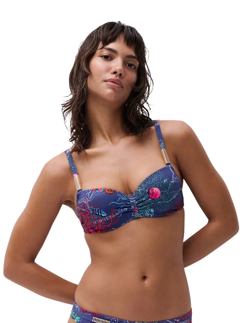 Chantelle Swimwear - Icon Half-Cup Memory Bikini Dunkelmediterran