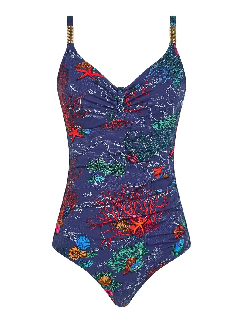 Chantelle Swimwear – Icon Covering Bügel-Badeanzug, Dunkelmediterran