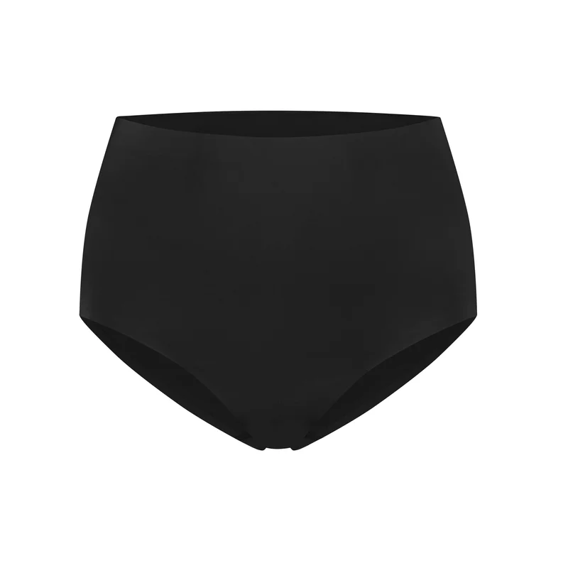 ByeBra – Unsichtbare Shapewear mit leichter Stützwirkung, unsichtbarer Slip mit mittelhohem Bund, Schwarz
