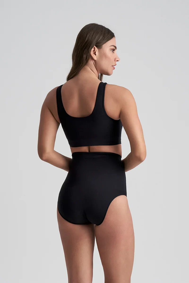 ByeBra – Nahtlose Shapewear (Starker Halt) Soft Touch Mid Waist Slip Schwarz
