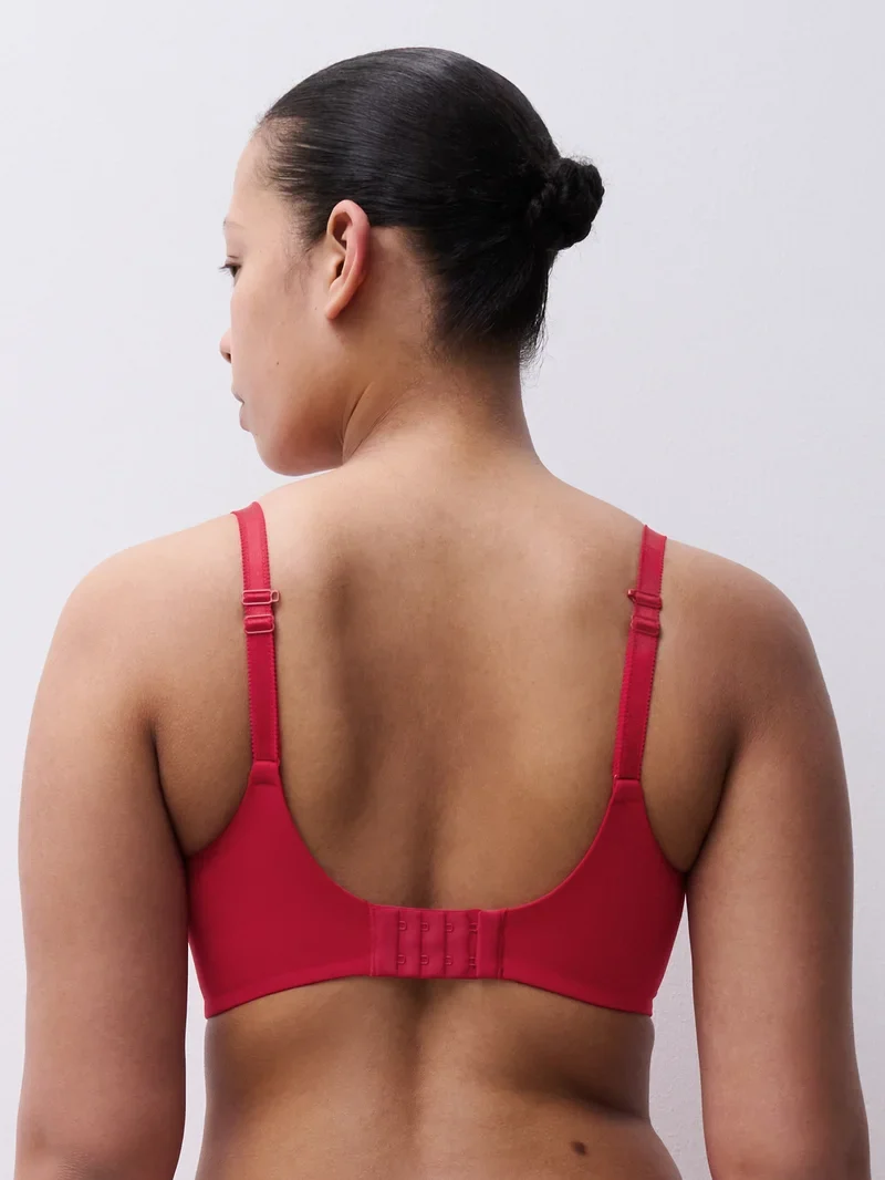 Chantelle EasyFeel – Norah Plunge T-Shirt-BH Mohnrot
