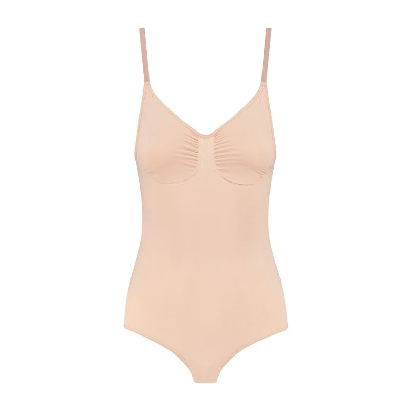 ByeBra – Nahtlose Shapewear (Starker Halt) Soft-Touch-Body mit tiefem Rückenausschnitt, Beige