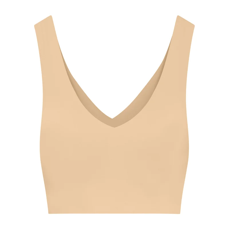ByeBra – Unsichtbarer Shapewear-BH mit leichter Stützwirkung, V-Ausschnitt, Beige