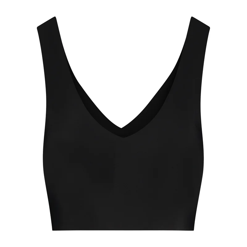 ByeBra – Unsichtbarer Shapewear-BH mit leichter Stützwirkung, V-Ausschnitt, Schwarz