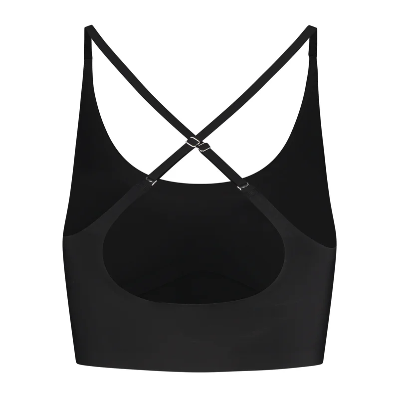 ByeBra – Unsichtbarer Shapewear-BH mit leichter Stützwirkung, Rundhalsausschnitt, Schwarz