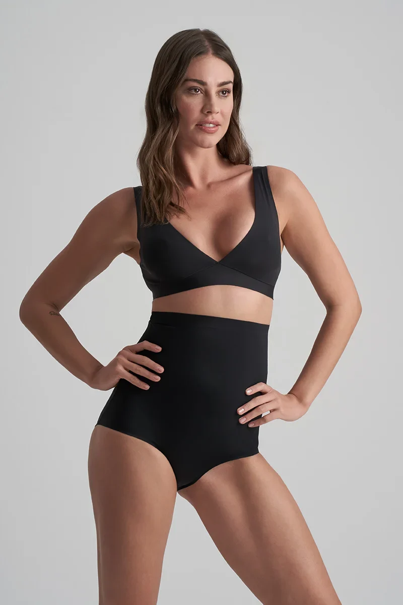 ByeBra – Unsichtbare Shapewear-BH-Oberteil mit leichtem Halt und tiefem Ausschnitt, Schwarz