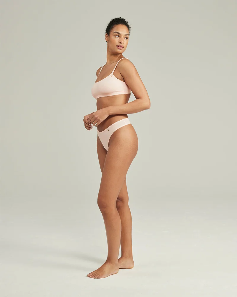 Nudea - Stretch-Bralette mit Rundhalsausschnitt, Blush Pink
