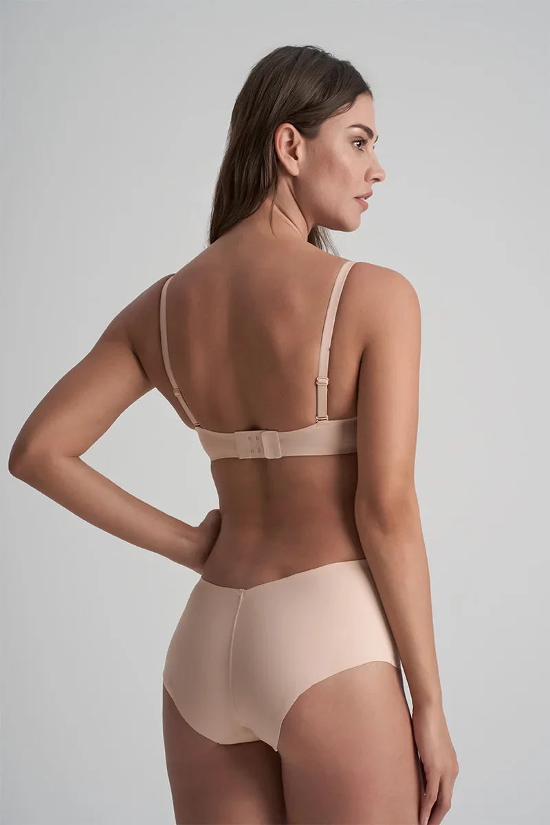 ByeBra – Shapewear mit tiefem Rückenausschnitt (leichte Stütze), mittelhoher Bund, beige