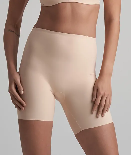 ByeBra – Shapewear mit tiefem Rückenausschnitt (leichte Stütze), kurzes Oberteil, beige