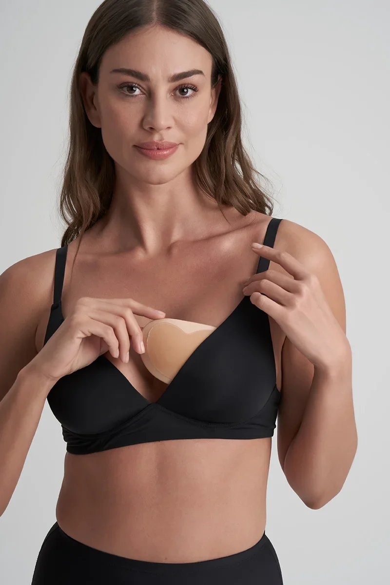 ByeBra – Speziallösungen Selbstklebende Halb-Push-up-Einlagen Beige