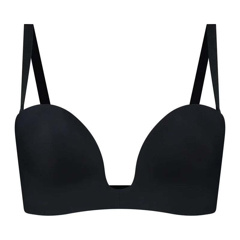 ByeBra – Shapewear-BH mit tiefem Rückenausschnitt (leichte Stütze), trägerlos, schwarz