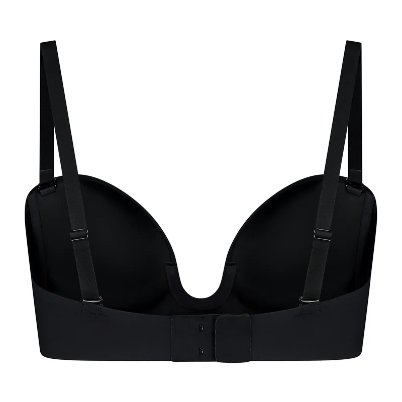 ByeBra – Shapewear-BH mit tiefem Rückenausschnitt (leichte Stütze), trägerlos, schwarz