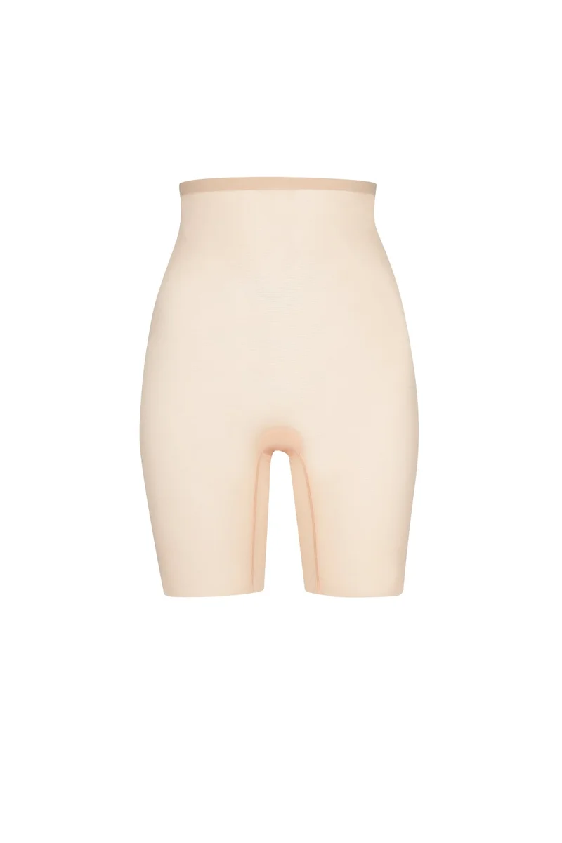 ByeBra – Formgebende Tüll-Shapewear mit mittlerem Halt, hochtailliert, kurz, beige