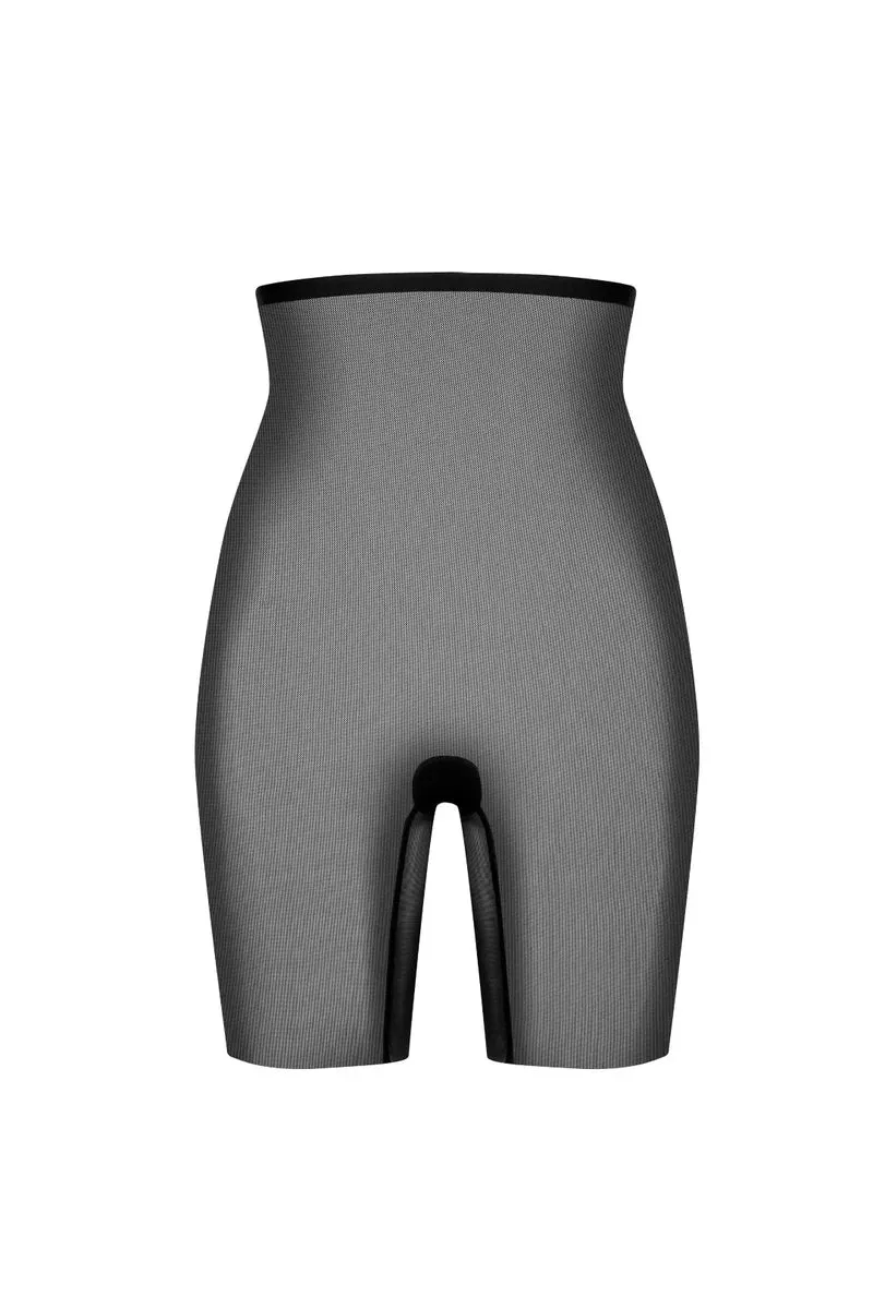 ByeBra – Formgebende Tüll-Shapewear mit mittlerem Halt, hochtaillierte Shorts aus formendem Tüll, schwarz