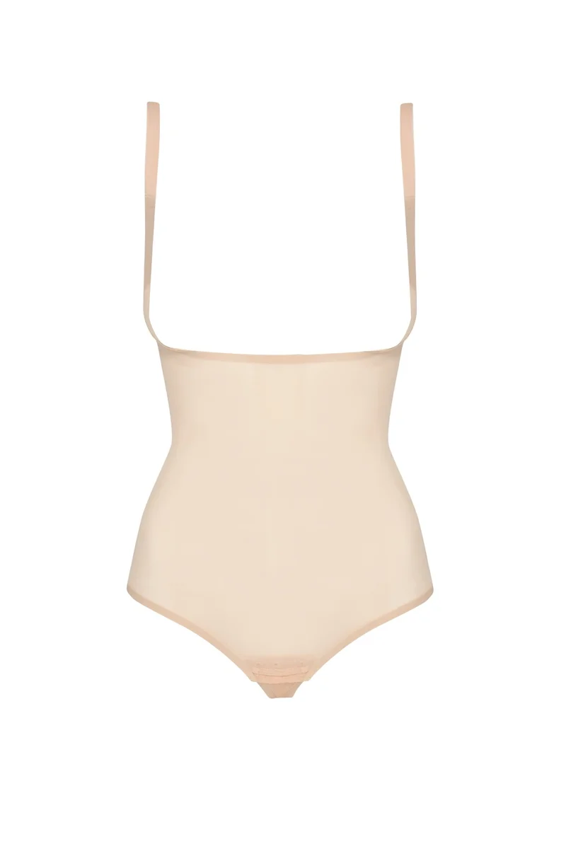ByeBra – Formgebender Tüll-Body mit mittlerer Stützkraft, Beige