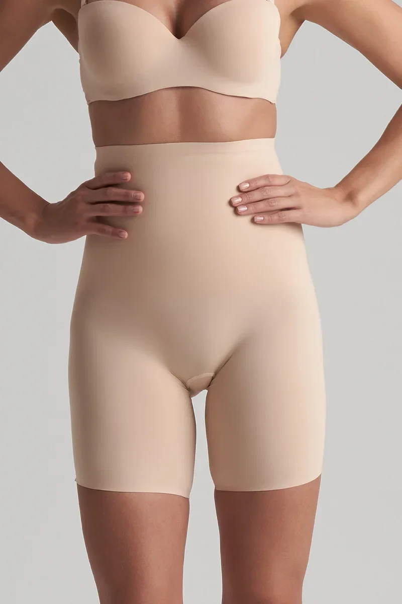 ByeBra – Taillenformende Shapewear (Extra starker Halt), Taillenformer, High Waist, Kurz, Beige