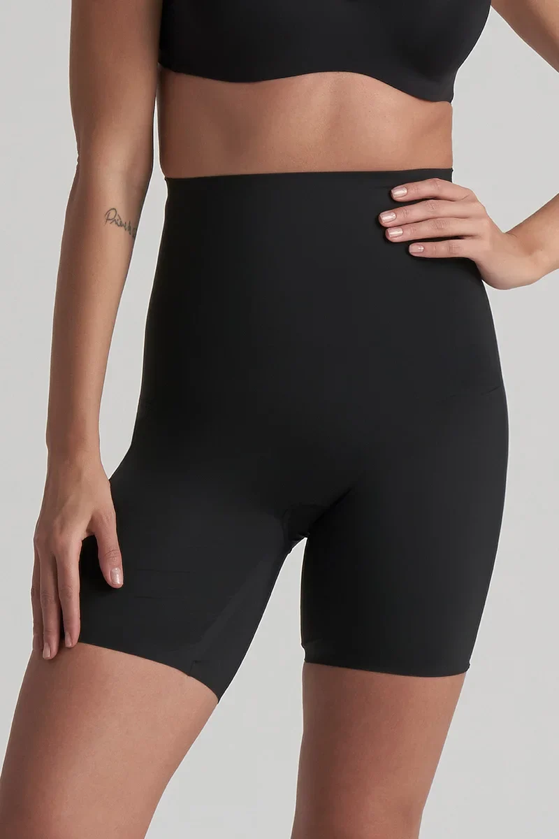 ByeBra – Taillenformende Shapewear (Extra starker Halt), Taillenformende High-Waist-Shorts, Schwarz