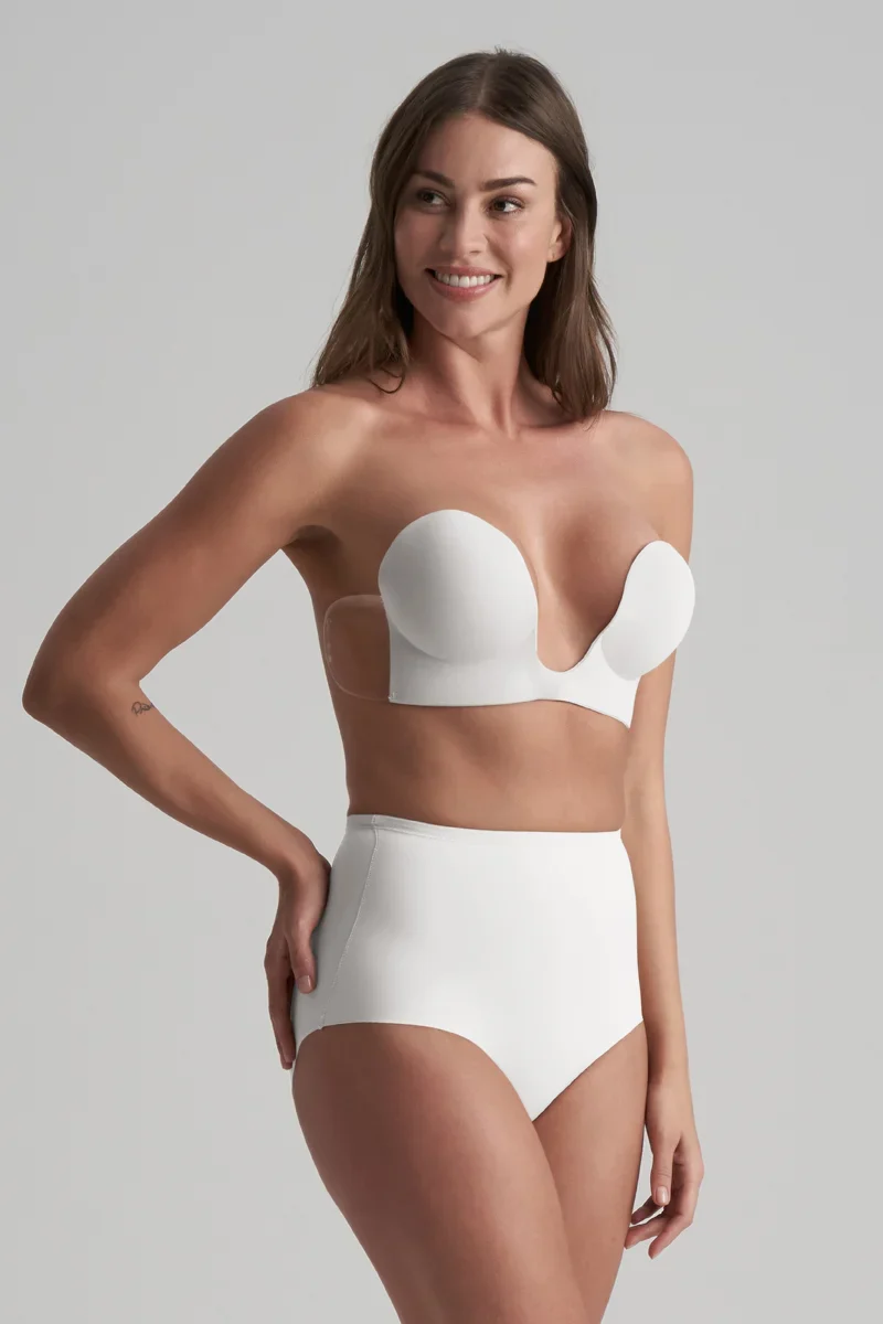 ByeBra – Nahtloser Klebe-BH im U-Stil, Elfenbein