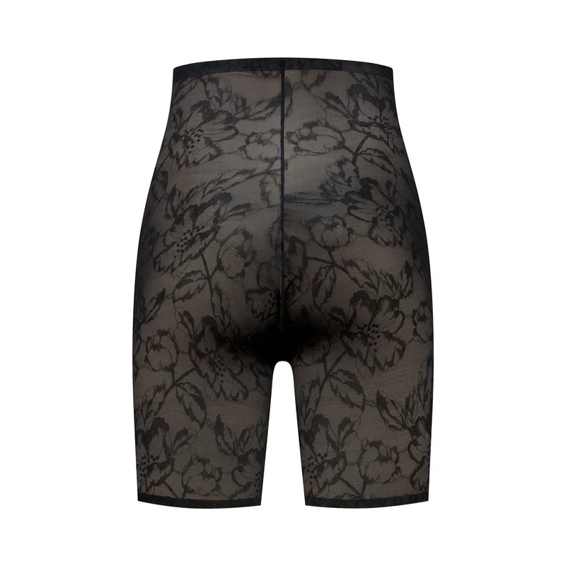 ByeBra – Spitzen-Shapewear, hochtaillierte, formende Shorts aus Spitze, Schwarz