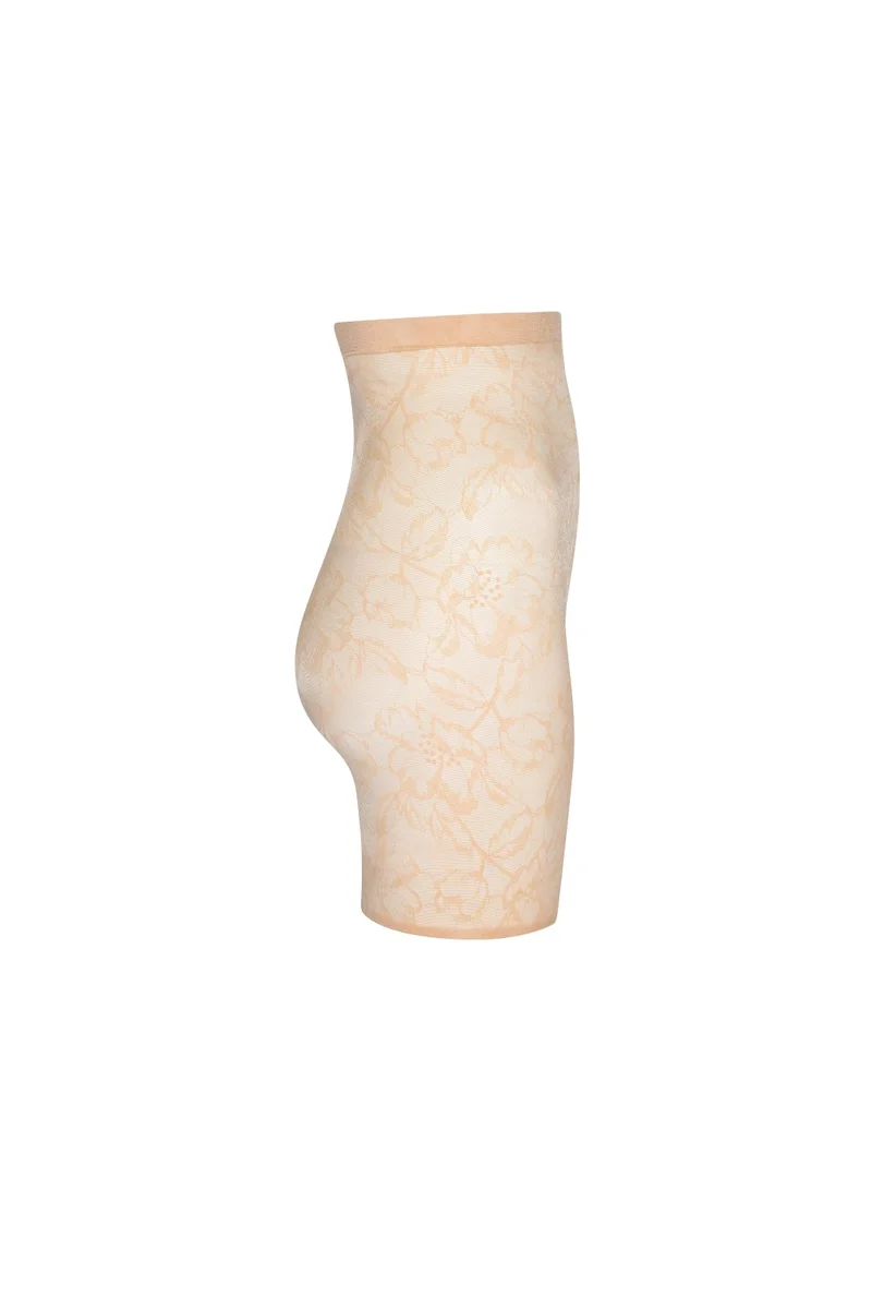 ByeBra – Shapewear aus Spitze, hochtaillierte, formende Shorts aus Spitze, Beige