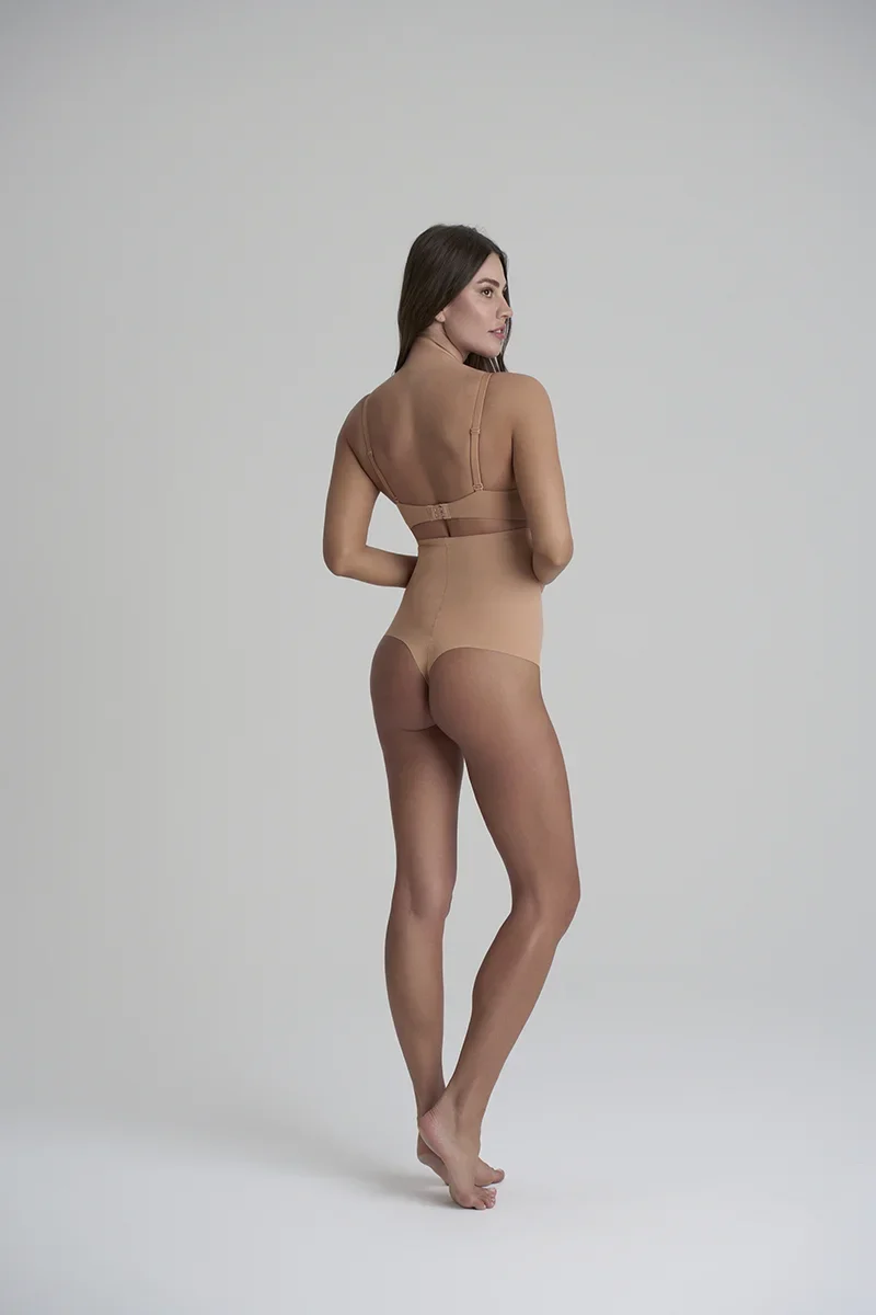 ByeBra – Formgebende Unterwäsche (Starker Halt) Formgebender High-Waist-Tanga Honey