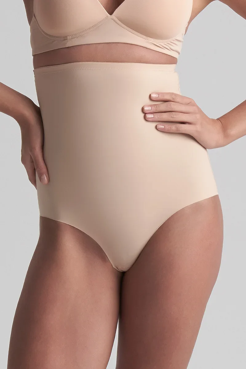 ByeBra – Formgebende Unterwäsche (Starker Halt) Formgebender High-Waist-Slip Beige