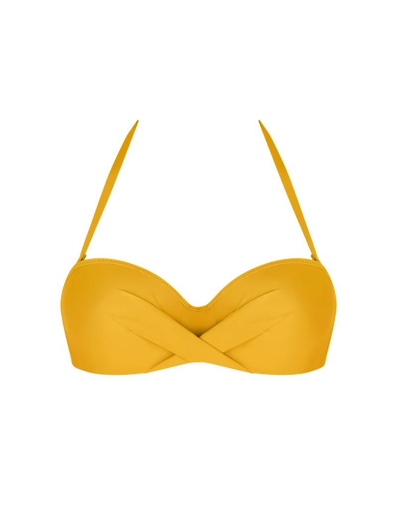 Antigel Swimwear by Lise Charmel - La Chiquissima Padded Strapless Bandeau Bikini Jaune Paille