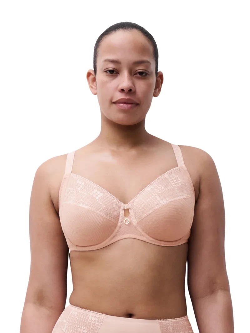 Chantelle - Intrigue Sehr blickdichter Bügel-BH in Altrosa