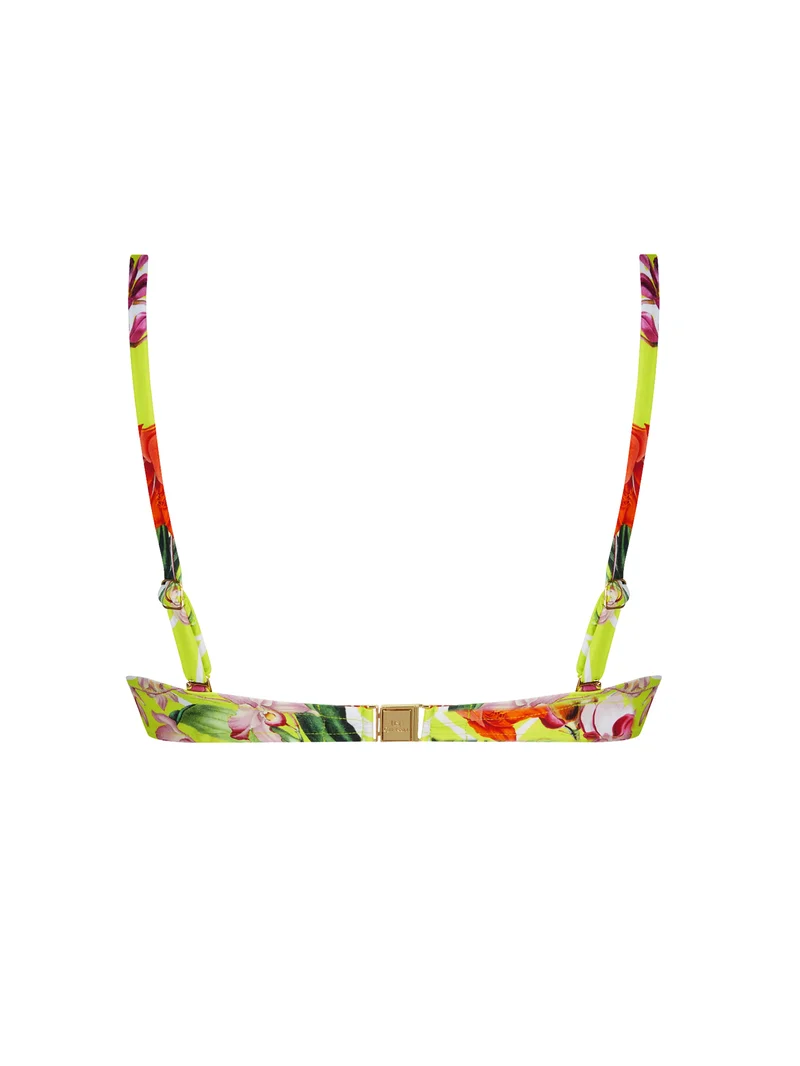 Lise Charmel Bademode – Fleurs Splendeur gepolsterter Plunge-Bikini Splendeur Lime