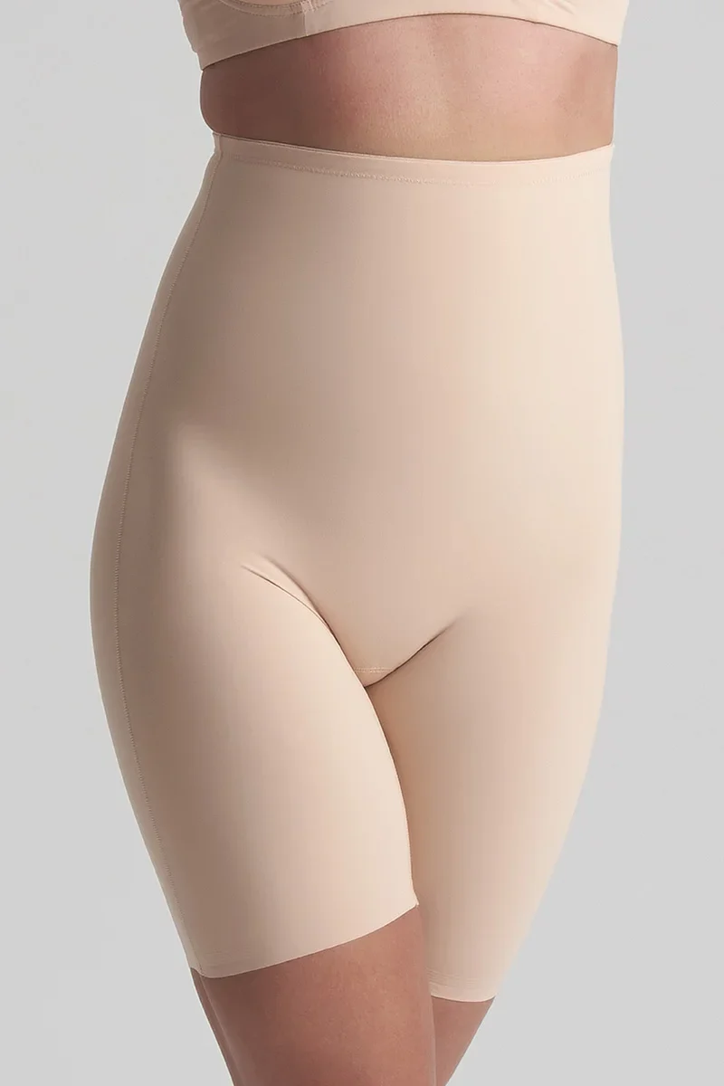 ByeBra – Formgebende Unterwäsche (Starker Halt) Formgebende Shorts mit hohem Bund, Beige