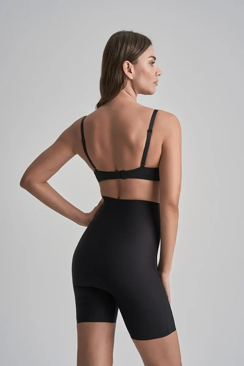 ByeBra – Formgebende Unterwäsche (Starker Halt) Formgebende High-Waist-Shorts Schwarz